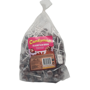 Candy TV knotsen bruin (Nougat met een dip van melkchocolade)