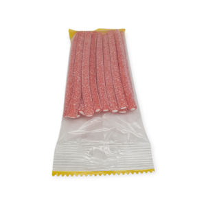 Sour Strawberry filled sticks 115gr.